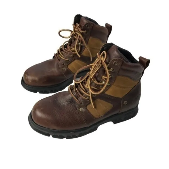 POLO RALPH LAUREN Men’s Brown Tan Oiled Leather DIEGO RUGGED BOOTS 7.5D