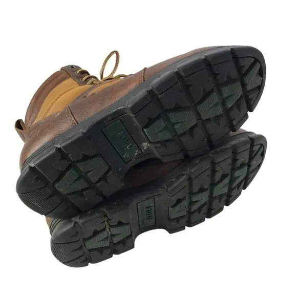 POLO RALPH LAUREN Men’s Brown Tan Oiled Leather DIEGO RUGGED BOOTS 7.5D