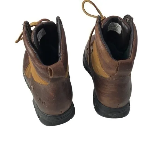 POLO RALPH LAUREN Men’s Brown Tan Oiled Leather DIEGO RUGGED BOOTS 7.5D