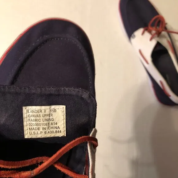 polo Ralph Lauren men's canvas casual boat shoes  size: 15D