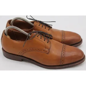 Polo Ralph Lauren Saddle Brown cap toe Broque oxford Shoes Made in USA US 9.5 D