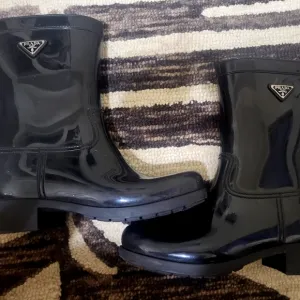 Prada Black Winter &amp; Rain Boots