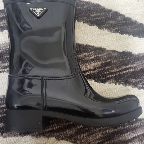 Prada Black Winter &amp; Rain Boots