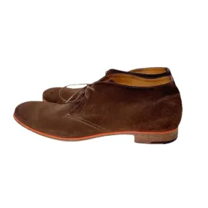 PRADA Brown Suede Leather Lace Up Chukka Ankle Boots Shoes  US 9.5