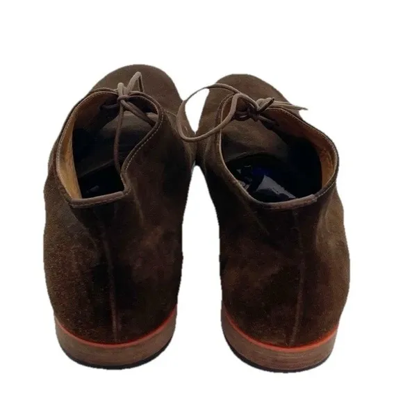 PRADA Brown Suede Leather Lace Up Chukka Ankle Boots Shoes  US 9.5