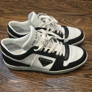 Prada Men's Black and White Sneakers