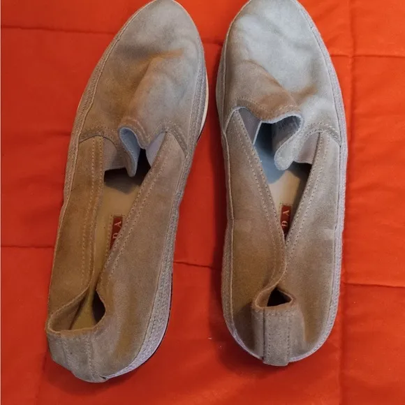 Prada Shoes Womens 6 gray slip-on sneakers flats casual size 36.5