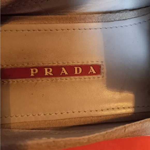 Prada Shoes Womens 6 gray slip-on sneakers flats casual size 36.5