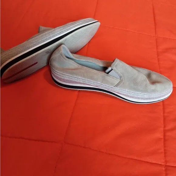 Prada Shoes Womens 6 gray slip-on sneakers flats casual size 36.5