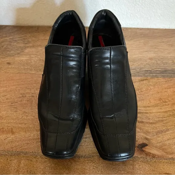 Prada Vintage 90’s Black leather boots Avantgarde Style Affliction Size 6