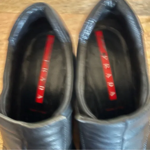Prada Vintage 90’s Black leather boots Avantgarde Style Affliction Size 6