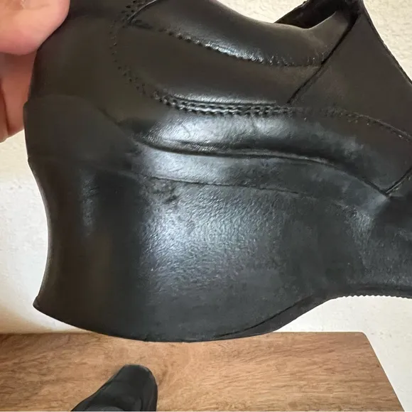 Prada Vintage 90’s Black leather boots Avantgarde Style Affliction Size 6