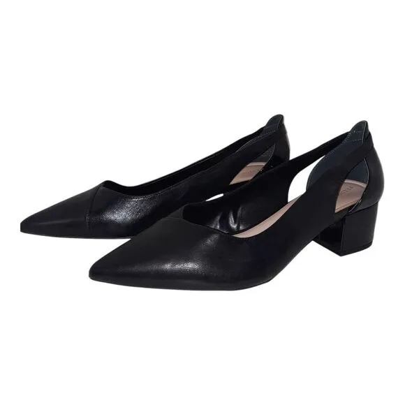 Preston And York Elegant Black Kitten Heel Shoes