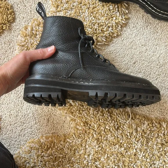 Proenza Schouler Black Leather Lug Sole Shoes
