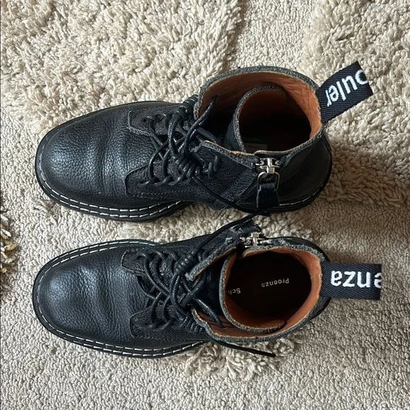 Proenza Schouler Black Leather Lug Sole Shoes