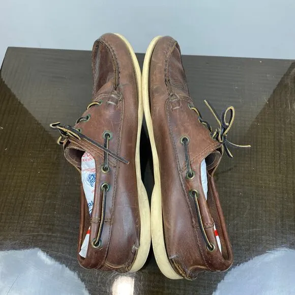 Quoddy Leather Moc Toe Boat Shoes Men's 11.5 Preppy Casual