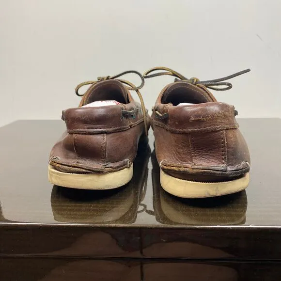 Quoddy Leather Moc Toe Boat Shoes Men's 11.5 Preppy Casual