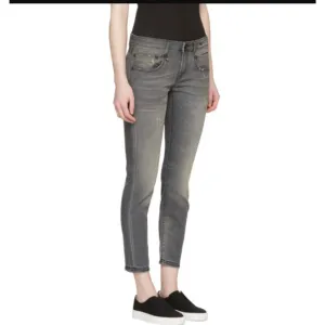 R13 Boy Skinny Jeans Mid Rise Whiskered 5 Pocket Denim Euro Punk Grunge, 28