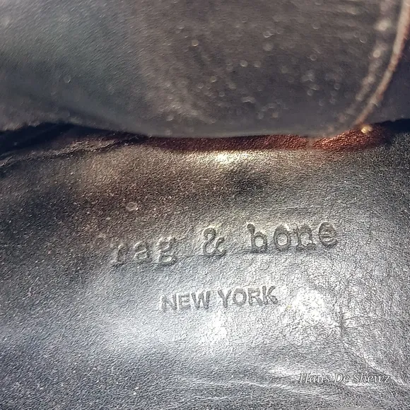 Rag &amp; Bone Brown Leather Harrow Ankle Strap Bootie Boots - Sz EU 37 US 7