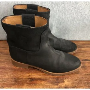 Rag &amp; Bone Holly Womens Size 37 US 7 Black Waxy Suede Ankle Boots Italy Boho