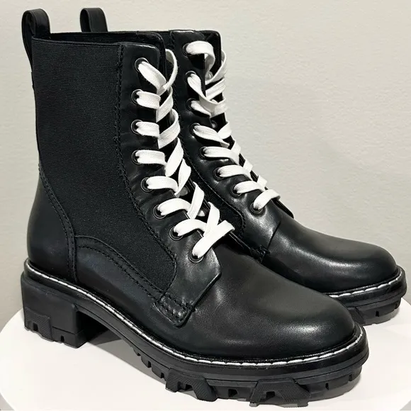 🌹RAG &amp; BONE🌹 Shiloh Lace Up Leather Combat Boots Size: 36.5