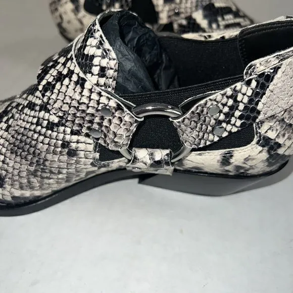 Rag &amp; Bone Westin Harness‎ Bootie Black/White Sz 9 (39 EU) MSRP $550- New In Box