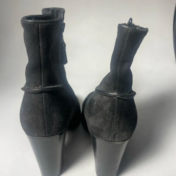 Rag and Bone Grayson Black Suede Ankle Boots size 9