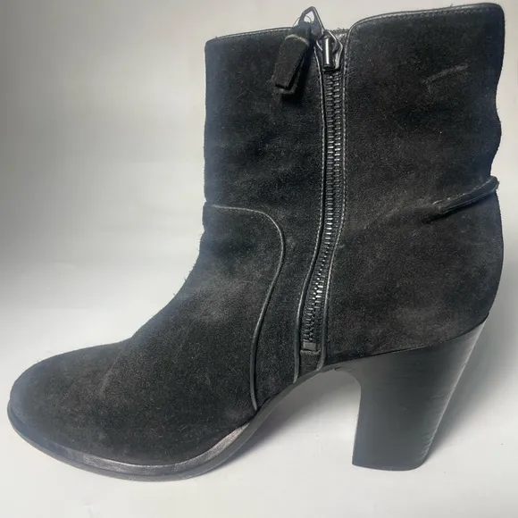 Rag and Bone Grayson Black Suede Ankle Boots size 9