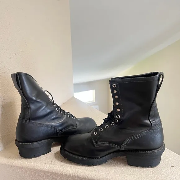 RED WING 699 Vibram Logger Boot Vintage Size 10.5 Leather USA