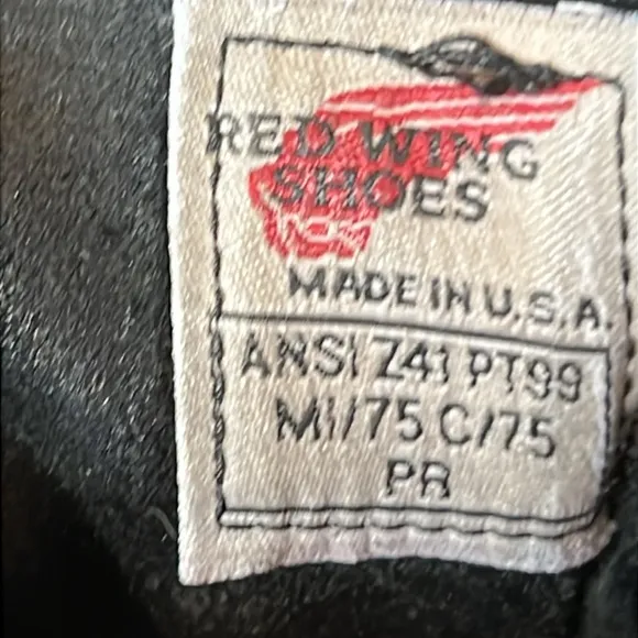 Red Wing 90s Steel toe zip up fire or combat boots size 11.5