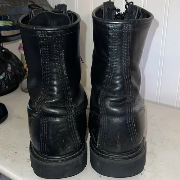 Red Wing 90s Steel toe zip up fire or combat boots size 11.5