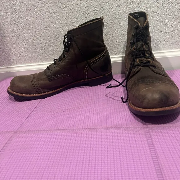 Red Wing Brown Leather Boots Classic Durable Design