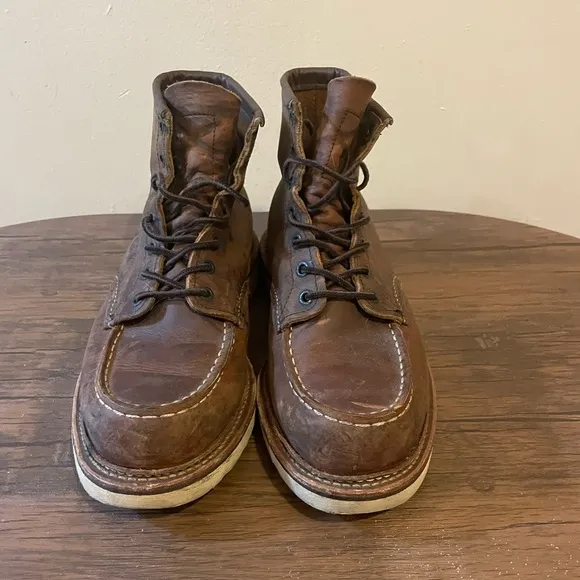 Red Wing Brown Leather Moc-Toe Boots