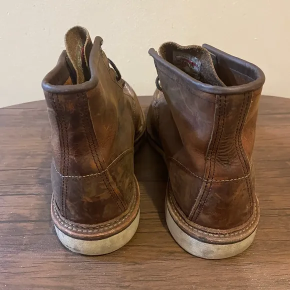 Red Wing Brown Leather Moc-Toe Boots