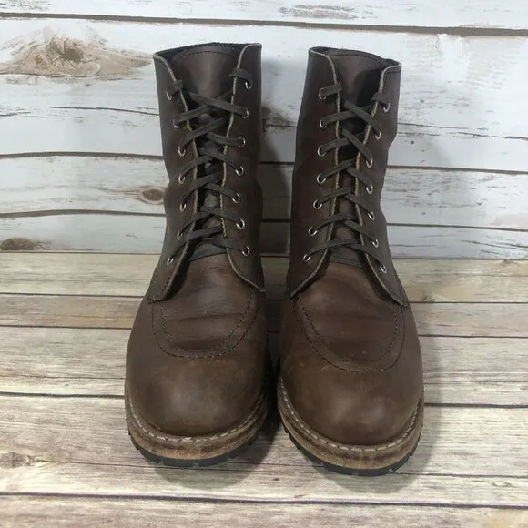 Red Wing Clara Heeled Lace Up Boots Womens Size 7.5 Leather 3406 Harness Brown