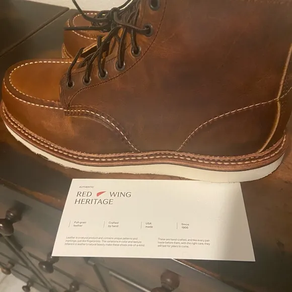 Red Wing Heritage 1907 Brown Leather Boots. New in box