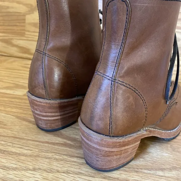 Red Wing Heritage Clara 3406 Heeled Boots Amber Harness Brown Leather Womens 8
