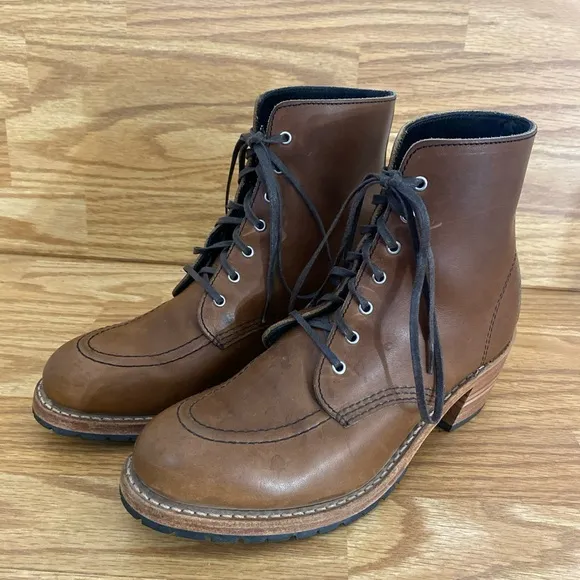 Red Wing Heritage Clara 3406 Heeled Boots Amber Harness Brown Leather Womens 8