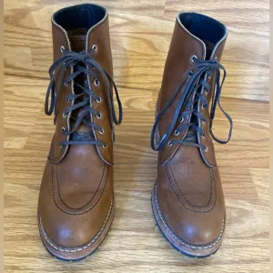 Red Wing Heritage Clara 3406 Heeled Boots Amber Harness Brown Leather Womens 8