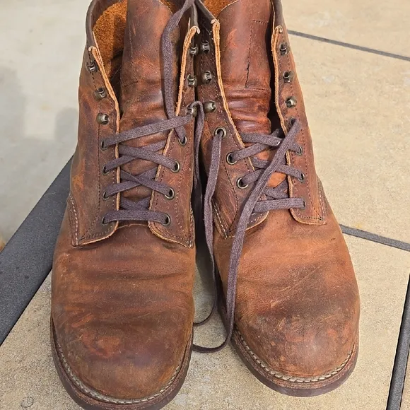 Red Wing Shoes Brown Leather Ankle Boots