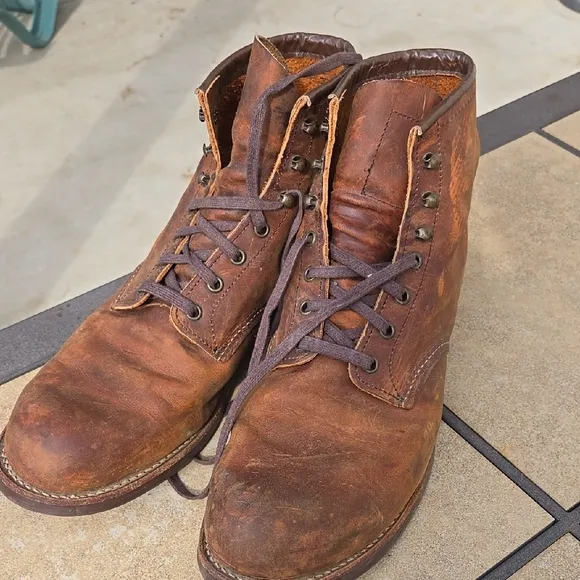 Red Wing Shoes Brown Leather Ankle Boots