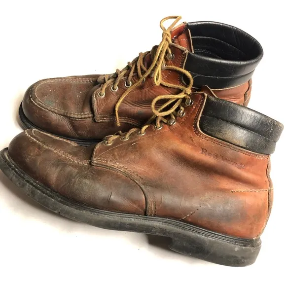 Red Wing shoes vintage brown leather supersole 204 boots 🥾
