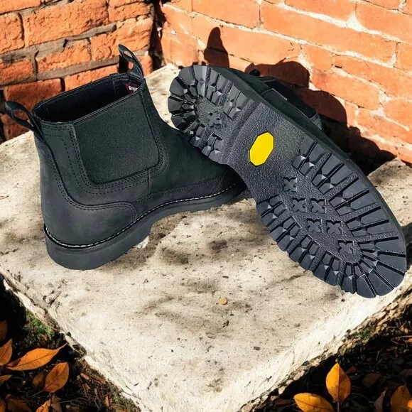 REDHEAD MEN'S BOOTS SERIES 61 ROMEO BLACK 10M NEW IN BOX VIBRAM OUTSOLES 3990540