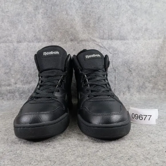 Reebok Shoes Mens 10.5 Sneakers High Top Classic Street Style Logo Black Comfort