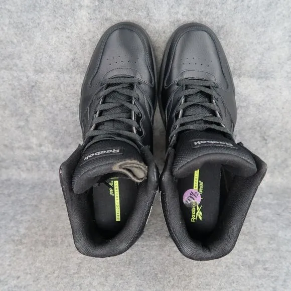 Reebok Shoes Mens 10.5 Sneakers High Top Classic Street Style Logo Black Comfort