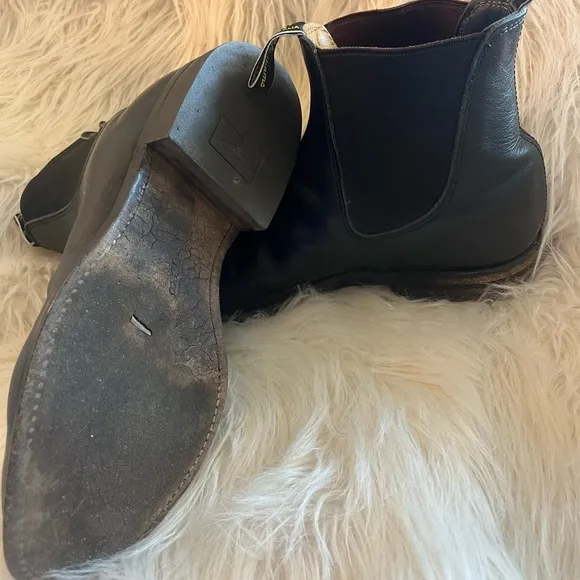 RM Williams Craftsman Black Slip on Chelsea Ankle Boots Size US 9 wide