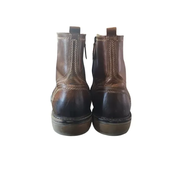 Roan by Bed Stu Crestone Casual Zip Ankle Boot Sz 13 Square Toe Genuine Leather