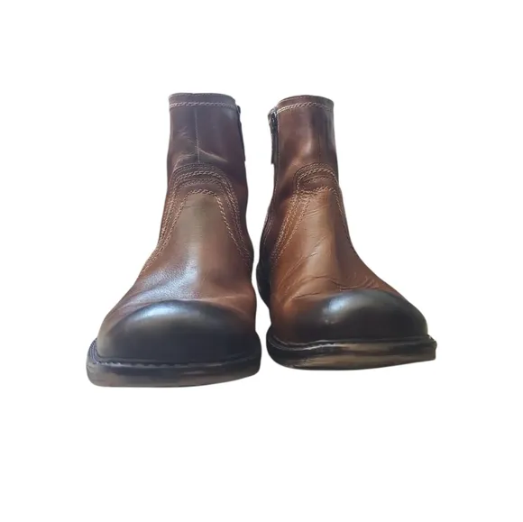 Roan by Bed Stu Crestone Casual Zip Ankle Boot Sz 13 Square Toe Genuine Leather