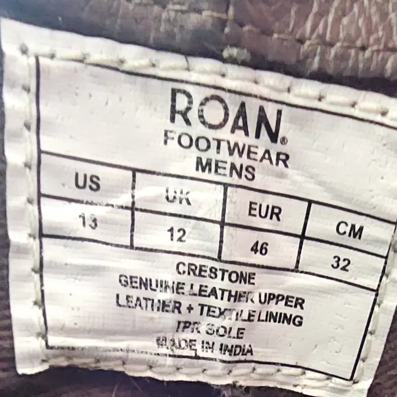 Roan by Bed Stu Crestone Casual Zip Ankle Boot Sz 13 Square Toe Genuine Leather