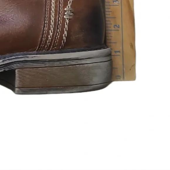 Roan by Bed Stu Crestone Casual Zip Ankle Boot Sz 13 Square Toe Genuine Leather